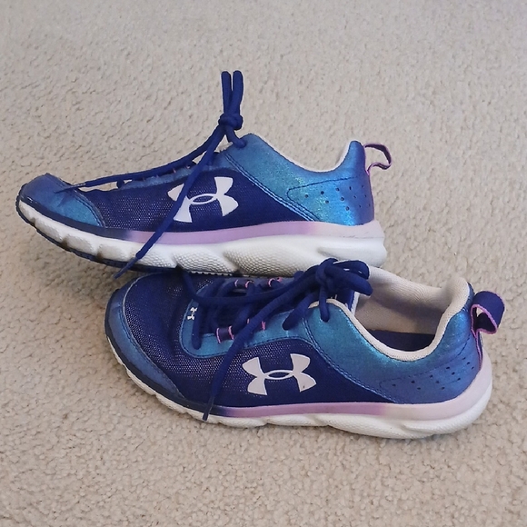 Girls Under Armour Purple and Blue Sneakers - Picture 5 of 9